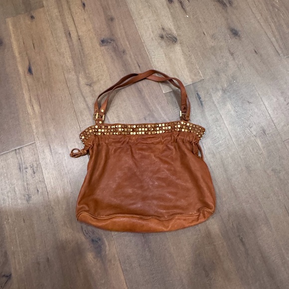 Tory Burch - Studded Tan Leather Tote Bag - Picture 5 of 5